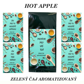 Dárkový zelený čaj - HOT APPLE - Váš text